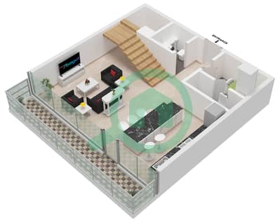 Quattro Del Mar Building 3 - 2 Bedroom Apartment Type/unit SKY DUPLEX/UNIT 7 FLOOR 7 Floor plan