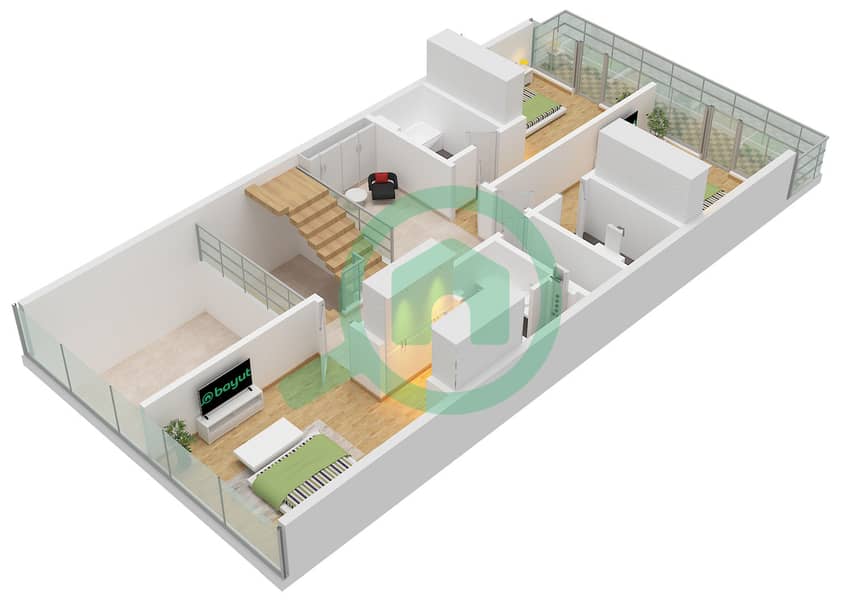 Quattro Del Mar Building 3 - 3 Bedroom Apartment Type/unit SKY DUPLEX/UNIT 8 FLOOR 7 Floor plan Type Sky Duplex Unit 8,9 Floor 7 interactive3D