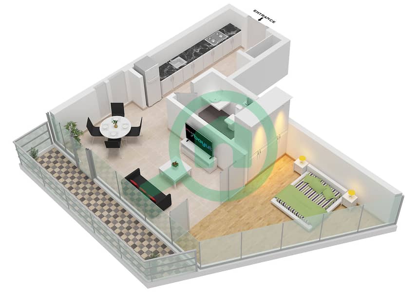 Quattro Del Mar Building 3 - 1 Bedroom Apartment Type/unit E / UNIT 5-7,9 FLOOR 1-10 Floor plan "Type E Unit 5 Floor Podium 1
Unit 6 Floor Podium 2
Unit 23 Floor 1
Unit 24 Floor 2-3
Unit 12 Floor 4-5
Unit 11 Floor 6 
Unit 19 Floor 7
Unit 11 Floor 8 
Unit 9 Floor 9
Unit 7 Floor 10" interactive3D