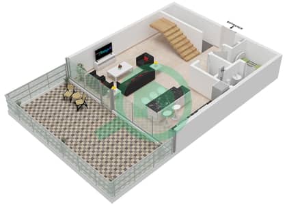 Quattro Del Mar Building 4 - 2 Bedroom Townhouse Type/unit GARDEN TOWNHOUSE / UNIT 3 Floor plan