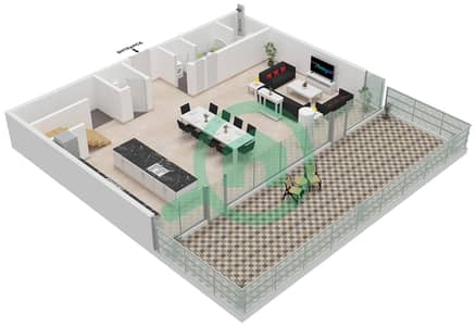 Quattro Del Mar Building 4 - 3 Bedroom Townhouse Type/unit GARDEN TOWNHOUSE/UNIT 1,2 Floor plan