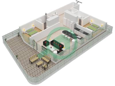 Quattro Del Mar Building 4 - 2 Bedroom Apartment Type/unit F1 / UNIT 2 FLOOR 1 Floor plan