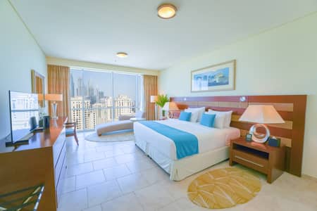2 Bedroom Flat for Rent in Jumeirah Beach Residence (JBR), Dubai - 2 bed - King bed 1. jpg