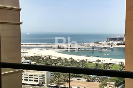 2 Bedroom Apartment for Rent in Jumeirah Beach Residence (JBR), Dubai - Partial sea view | Spacious | 2BR unit in Amwaj