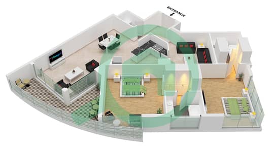 The Atlantic - 2 Bed Apartments Unit 1-2 Floor L1-L14 Floor plan