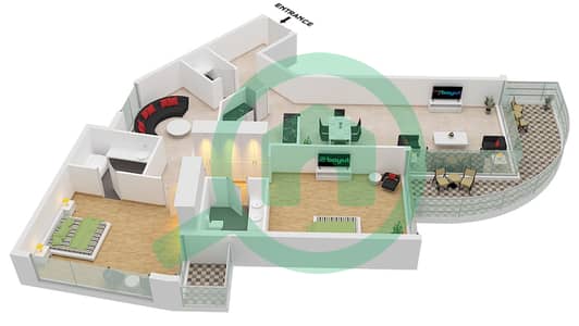 The Atlantic - 2 Bed Apartments Unit 3-2 Floor L1-L14 Floor plan