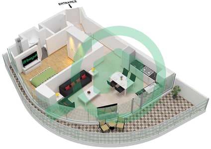 Canal Heights - 1 Bedroom Apartment Type A1 FLOOR 2 Floor plan Canal Heights - 1 Bedroom Apartment Type A1 FLOOR 2 Floor plan