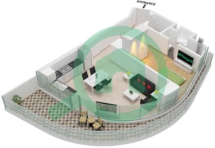 Canal Heights - 1 Bedroom Apartment Type A1-M FLOOR 2 Floor plan Canal Heights - 1 Bedroom Apartment Type A1-M FLOOR 2 Floor plan