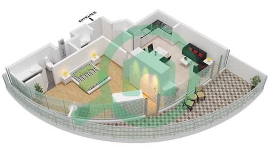 Canal Heights - 1 Bedroom Apartment Type G1 FLOOR 32 Floor plan Canal Heights - 1 Bedroom Apartment Type G1 FLOOR 32 Floor plan