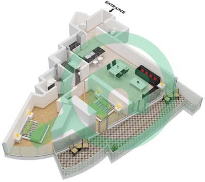 Canal Heights - 2 Bedroom Apartment Type B1-M FLOOR 21 Floor plan Canal Heights - 2 Bedroom Apartment Type B1-M FLOOR 21 Floor plan
