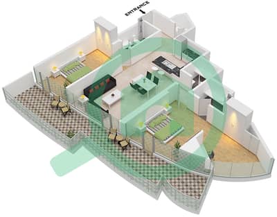Canal Heights - 2 Bedroom Apartment Type C1 FLOOR 27 Floor plan Canal Heights - 2 Bedroom Apartment Type C1 FLOOR 27 Floor plan