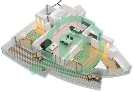 Canal Heights - 2 Bedroom Apartment Type D1 FLOOR 32 Floor plan Canal Heights - 2 Bedroom Apartment Type D1 FLOOR 32 Floor plan