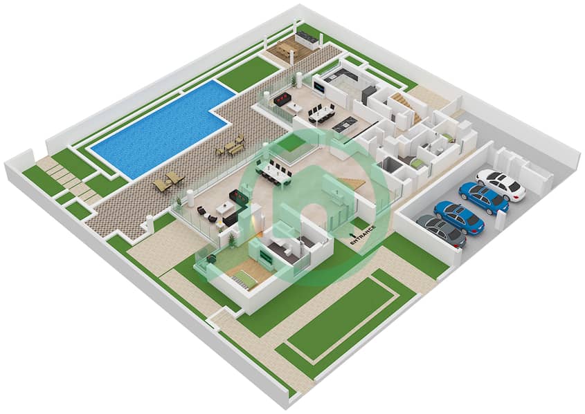 The Coral Collection - 7 Bedroom Villa Type REDWOOD CORAL Floor plan Type Redwood Coral Floor Ground interactive3D