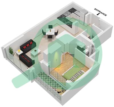 Creek Vistas Grande - 1 Bedroom Apartment Type F Floor plan