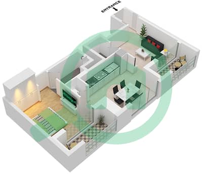Creek Vistas Grande - 1 Bedroom Apartment Type/unit C / UNIT 09 FLOOR 8-22 Floor plan