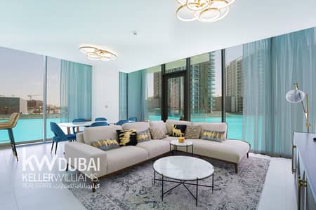 2 Bedroom Flat for Rent in Mohammed Bin Rashid City, Dubai - Full Lagoon View | Luxury Furnished | Corner Unit | Maids Room
