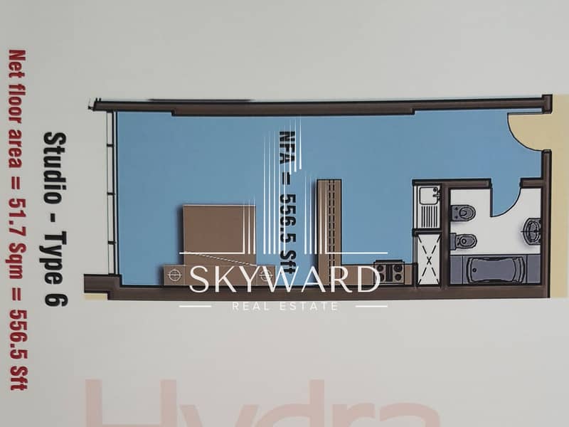 14 C4 108 Studio layout floor plan. jpg