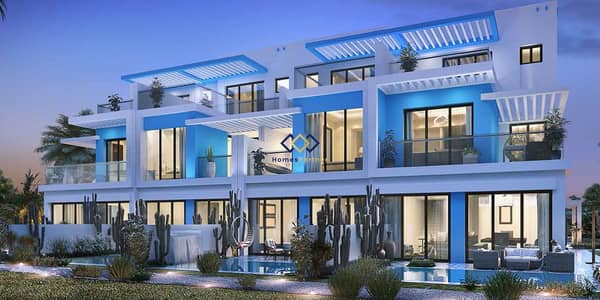 大马士革湖住宅， 迪拜 5 卧室联排别墅待售 - slider_img_6508_damac-santorini-damac-lagoons-exterior-1. jpg