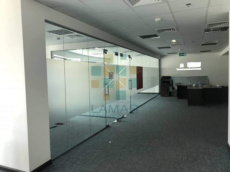 Fully fitted with 2 glass partitioned networked office