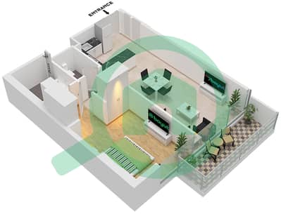 布鲁姆公寓1号 - 1 卧室公寓类型／单位A / UNIT 02 FLOOR 31戶型图
