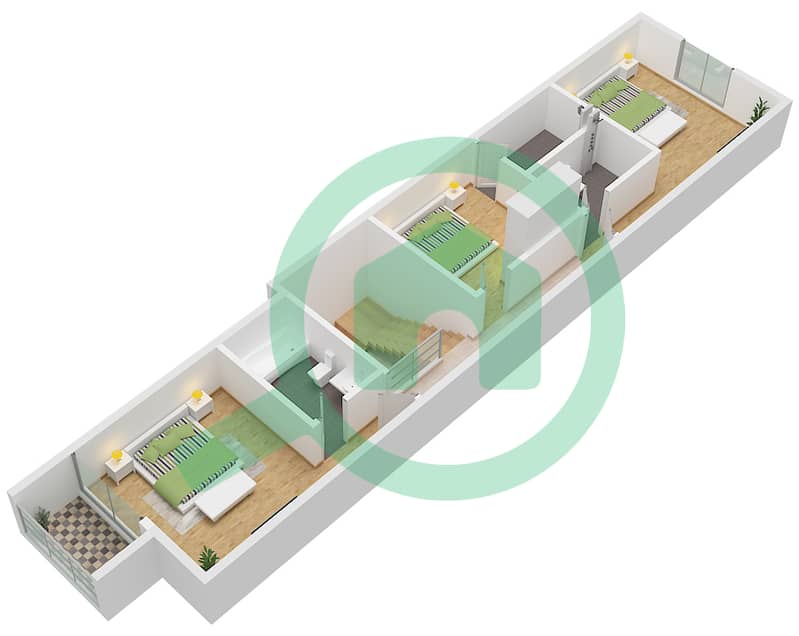 Aster - 3 Bedroom Villa Type R2-EM Floor plan Type R2-EM Floor First interactive3D