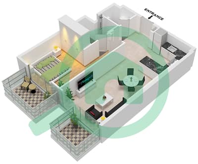  عزيزي جراند - 1 غرفة شقق الوحدة 4 Floor 8-10 مخطط الطابق