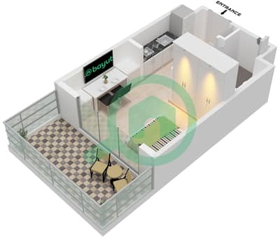 Azizi Venice 8 Building A - Studio Apartment Unit 6,19,21 FLOOR 1 Floor plan Azizi Venice 8 Building A - Studio Apartment Unit 6,19,21 FLOOR 1 Floor plan
