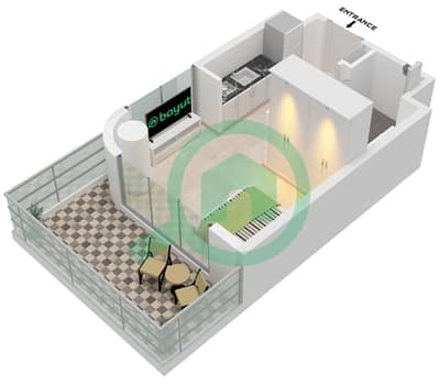 Azizi Venice 8 Building A - Studio Apartment Unit 1 FLOOR 1 Floor plan Azizi Venice 8 Building A - Studio Apartment Unit 1 FLOOR 1 Floor plan
