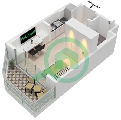 Azizi Venice 8 Building A - Studio Apartment Unit 21 FLOOR 2-10 Floor plan Azizi Venice 8 Building A - Studio Apartment Unit 21 FLOOR 2-10 Floor plan