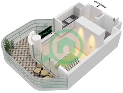 Azizi Venice 8 Building A - Studio Apartment Unit 1 FLOOR 2-10 Floor plan Azizi Venice 8 Building A - Studio Apartment Unit 1 FLOOR 2-10 Floor plan