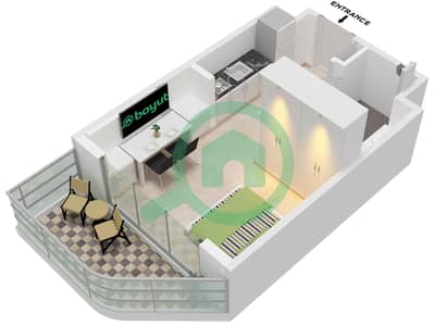 Azizi Venice 8 Building A - Studio Apartment Unit 24 FLOOR 2-10 Floor plan Azizi Venice 8 Building A - Studio Apartment Unit 24 FLOOR 2-10 Floor plan