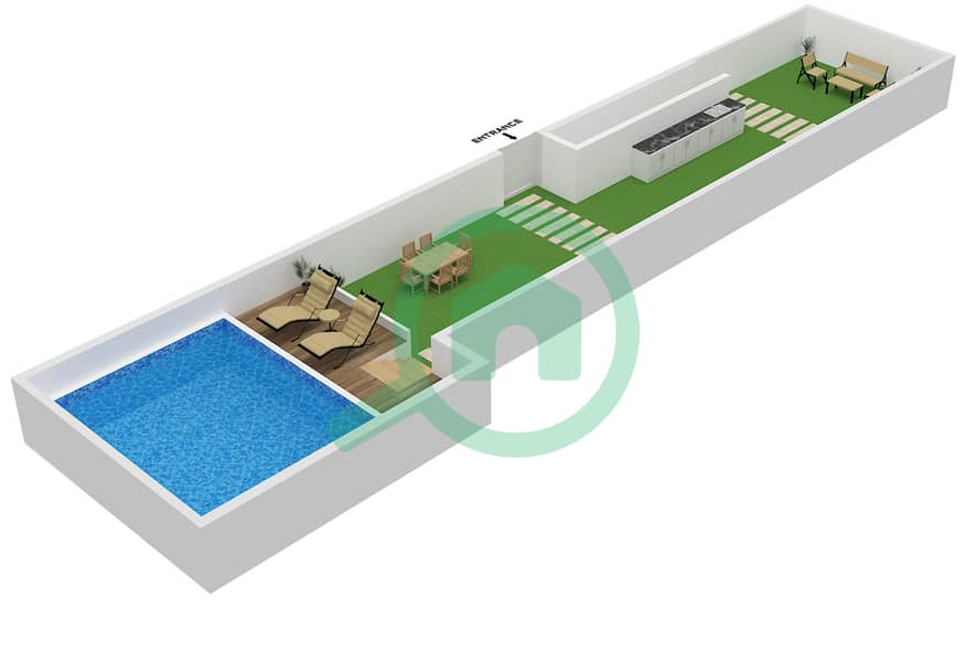 المخططات الطابقية لتصميم النموذج C شقة 2 غرفة نوم - أجنحة سكاي من بيس هومز Type C interactive3D