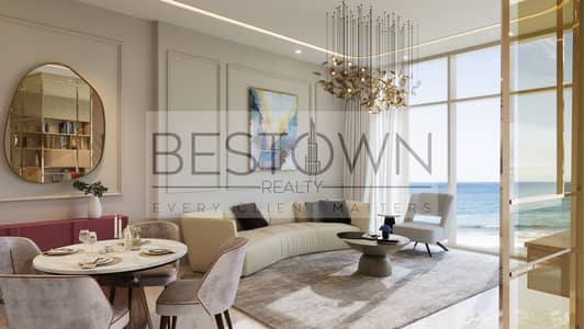 阿尔马扬岛， 拉斯海玛 单身公寓待售 - 1BR Living View 02(1). jpg