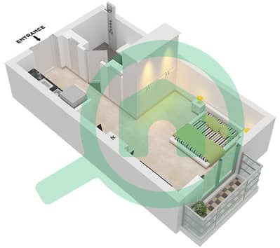 Mesk Residences - 单身公寓类型／单位A1-M-B/UNIT 16,18 FLOOR 1戶型图