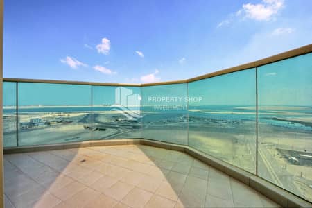 2 Bedroom Apartment for Rent in Al Reem Island, Abu Dhabi - 2-br-apartment-al-reem-island-shams-abu-dhabi-beach-tower-a-balcony. jpg