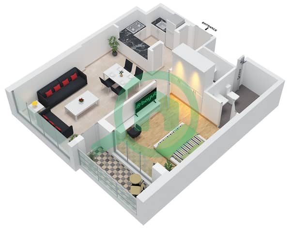 Type A Unit 1,2,10,11, Floor 2-24