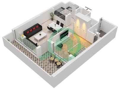 One Park Avenue - 1 Bedroom Apartment Type/unit A1 / UNIT 7,8, FLOOR 1 Floor plan
