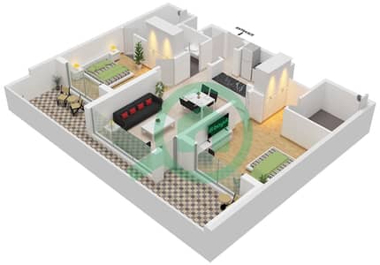 One Park Avenue - 2 Bedroom Apartment Type/unit A1 / UNIT 9,10, FLOOR 1 Floor plan