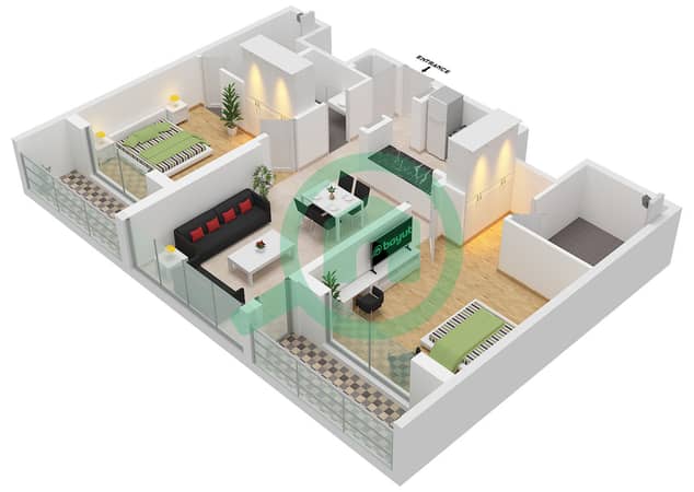 Type D Unit 5, Floor 2-9,21-24