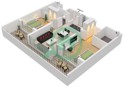 One Park Avenue - 2 Bedroom Apartment Type/unit D1 / UNIT 5 FLOOR 1 Floor plan