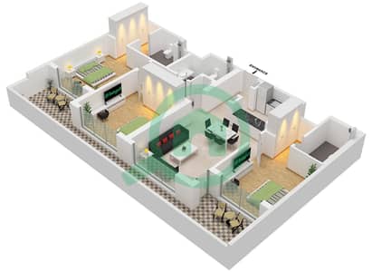One Park Avenue - 3 Bedroom Apartment Type/unit A1 / UNIT 14, FLOOR 1 Floor plan