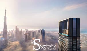 Bright layout Multiple option sea and burj khalifa view