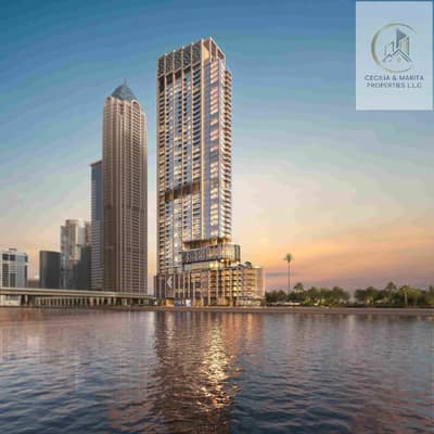 1 Спальня Апартамент Продажа в Бизнес Бей, Дубай - One River Point_View- Canal side. jpg