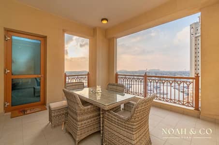 فلیٹ 2 غرفة نوم للايجار في نخلة جميرا، دبي - balcony. jpg