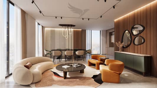 2 Bedroom Flat for Sale in Jumeirah Village Circle (JVC), Dubai - Two bedroom apartment living room. jpg