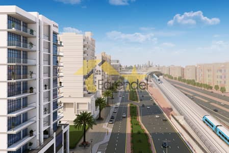 شقة 2 غرفة نوم للبيع في الفرجان، دبي - Afra_Facade-with-Marina-view-03. jpg