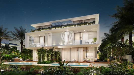 5 Bedroom Villa for Sale in Ajmal Makan City - Sharjah Waterfront, Sharjah - Villa_01 Rear night view. jpg