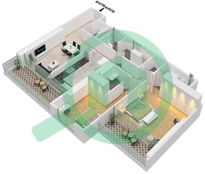 Faradis Tower - 2 Bedroom Apartment Unit 08 Floor plan