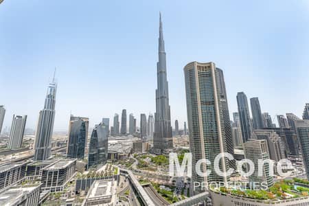 2 Bedroom Apartment for Rent in Downtown Dubai, Dubai - Vacant | Middle Unit | Full Burj View