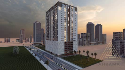 2 Bedroom Apartment for Sale in Al Amerah, Ajman - evening-side-view-copy-scaled. jpg